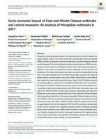 Socio‐economic impact of Foot‐and‐Mouth Disease outbreaks and control measures: An analysis of Mongolian outbreaks in 2017
