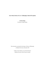 East African stories of love: Challenging cultural perceptions