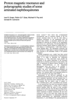 Proton magnetic resonance and polarographic studies of someaminated naphthoquinones