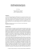 Data mining using fuzzy theory for customer relationship management