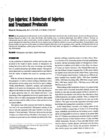 Eye injuries: A selection of injuries and treatment protocols