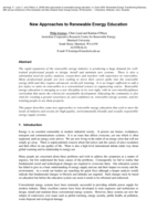 New approaches to renewable energy education