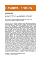 Keynote paper: Conservation agriculture and mechanization for smallholder agriculture: A win-win for agriculture and the environment