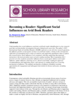 Becoming a reader: Significant social influences on avid book readers
