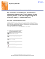 Risk factors for momentary loss of control and subsequent abandonment of self-devised dietary restraint plans in adults with weight-loss goals: a behaviour sequence analysis approach