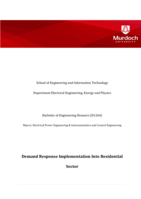 Demand response implementation into residential sector