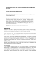 Developments in on-site domestic greywater reuse in Western Australia
