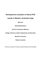Retrospective evaluation of faecal PCR results in Western Australian dogs