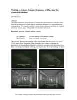 Waiting to exhale: Somatic responses to place and the genocidal sublime