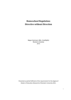 Homeschool regulation: Directive without direction