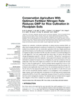 Conservation agriculture with optimum fertilizer nitrogen rate reduces GWP for rice cultivation in floodplain soils