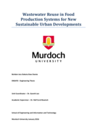 Wastewater reuse in food production systems for new sustainable urban developments