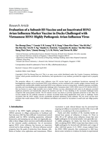 Evaluation of a subunit H5 vaccine and an inactivated H5N2 avian influenza marker vaccine in ducks challenged with Vietnamese H5N1 highly pathogenic avian influenza virus