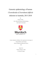 Genomic epidemiology of human Clostridioides (Clostridium) difficile infection in Australia, 2013-2018