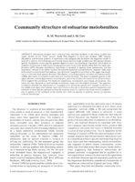 Community structure of estuarine meiobenthos