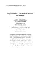 Computers and play in early childhood: Affordances and limitations