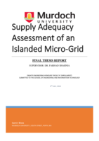 Supply adequacy assessment of an islanded micro-grid