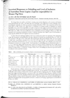 Intestinal responses to dehulling and level of inclusion of Australian sweet lupins (Lupinus angustifolius) in weaner pig diets