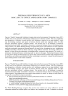 Thermal performance of a new bioclimatic office and laboratory complex
