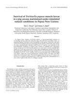 Survival of Trichinella papuae muscle larvae in a pig carcass maintained under simulated natural conditions in Papua New Guinea