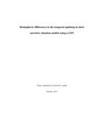 Hemispheric differences in the temporal updating in short narrative situation models using a LDT