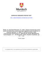 Failure monitoring of full scale and laboratory scale anaerobic digesters and evaluation of recovery options