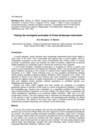 Testing the ecological principles of forest landscape restoration