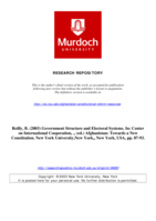 Government Structure and Electoral Systems