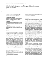 Introducing foreign genes into fish eggs with electroporated sperm as a carrier