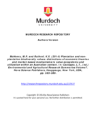 Plantation and non-plantation biodiversity values: distinctions of economic theories and market-based mechanisms to value ecosystems and utilization within an Australian context