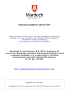 Evaluation of recombinant Brachyspira pilosicoli oligopeptide-binding proteins as vaccine candidates in a mouse model of intestinal spirochaetosis