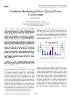 Condition monitoring in New Zealand power transformers