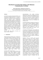 Distributed association rule mining with minimum communication payload