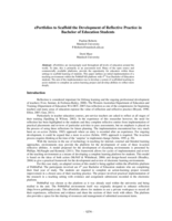ePortfolios to scaffold the development of reflective practice in bachelor of education students
