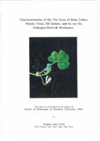 Characterisation of the NIa gene of bean yellow mosaic virus, MI isolate, and its use for pathogen-derived resistance