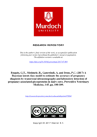 A Bayesian latent class model to estimate the accuracy of pregnancy diagnosis by transrectal ultrasonography and laboratory detection of pregnancy-associated glycoproteins in dairy cows