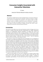 Consumer insights associated with interactive television