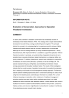 Evaluation of conservation approaches for specialist woodland invertebrates