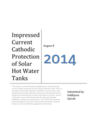 Impressed current cathodic protection of solar hot water tanks