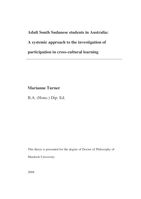 Adult South Sudanese students in Australia: A systemic approach to the investigation of participation in cross-cultural learning