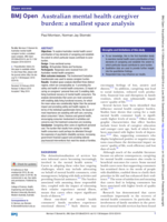 Australian mental health caregiver burden: A smallest space analysis