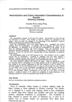 Neutralization and cation dissolution characteristics of bauxite refining residue