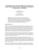 Developing expertise in those handling time and temperature sensitive pharmaceutical products: Applying the early phases of a design research methodology