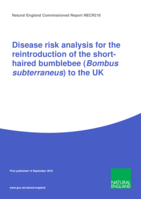 Disease risk analysis for the reintroduction of the short-haired bumblebee (Bombus subterraneus) to the UK