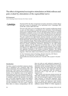 The effect of trigeminal nociceptive stimulation on blink reflexes and pain evoked by stimulation of the supraorbital nerve