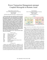 Power transaction management amongst coupled microgrids in remote areas