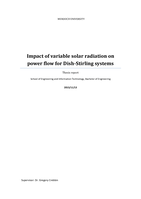 Impact of variable solar radiation on power flow for Dish-Stirling systems