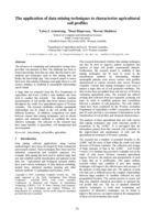 The application of data mining techniques to characterize agricultural soil profiles