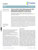 Direct low field J-edited diffusional proton NMR spectroscopic measurement of COVID-19 inflammatory biomarkers in human serum