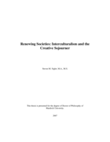 Renewing Societies: Interculturalism and the Creative Sojourner
